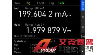 顯示三個(gè)測(cè)量值